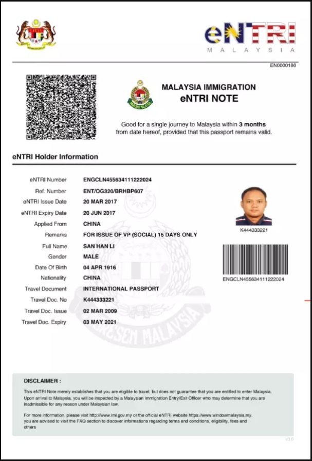 malaysia tourist visa validity for indian