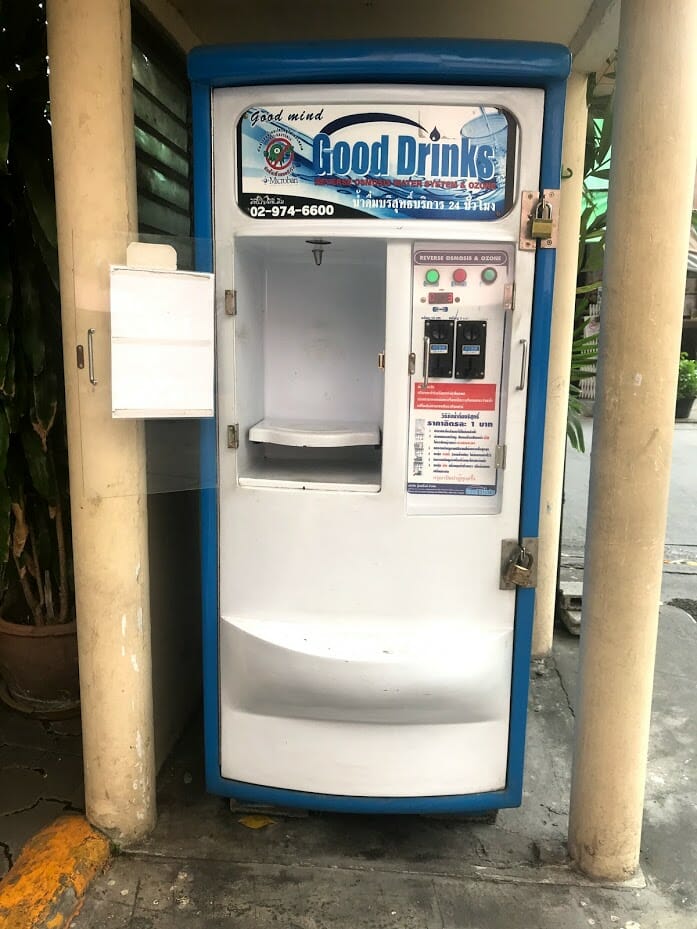 A public water dispenser for drinking water in Thailand