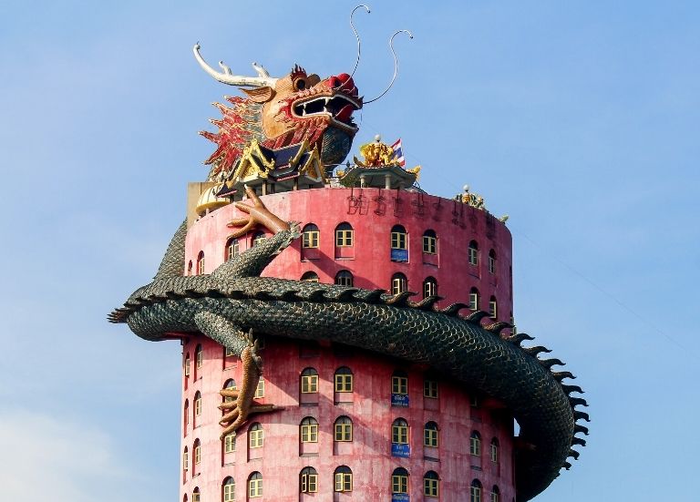 How to reach Wat Samphran, the dragon temple in Thailand