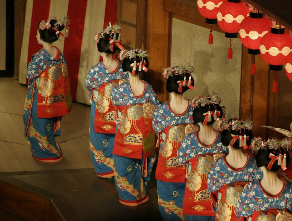 Geisha performing during Miyaki Odori