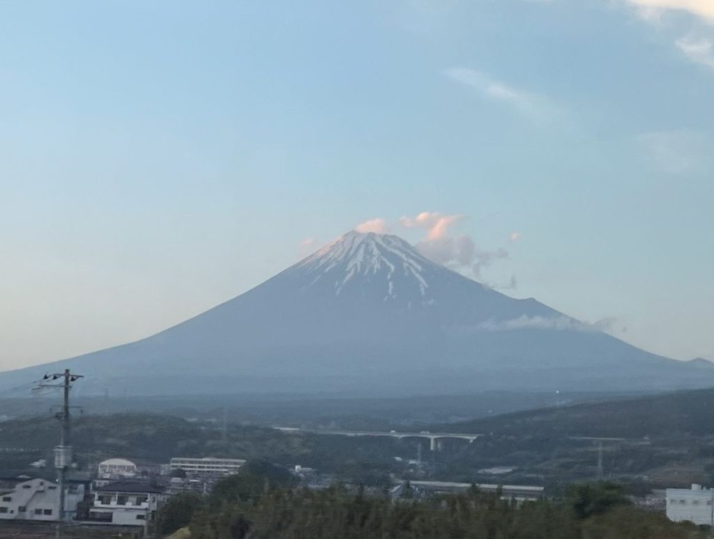 View of Mount Fuji on the way to Kyoto